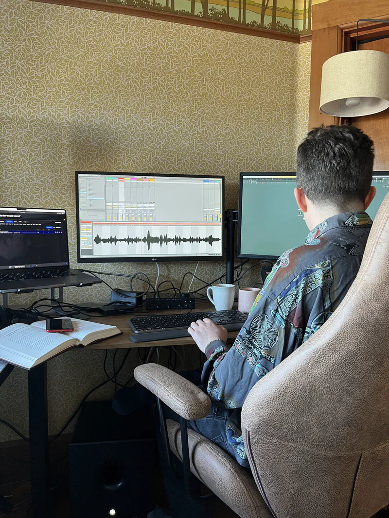 Ableton producer at work