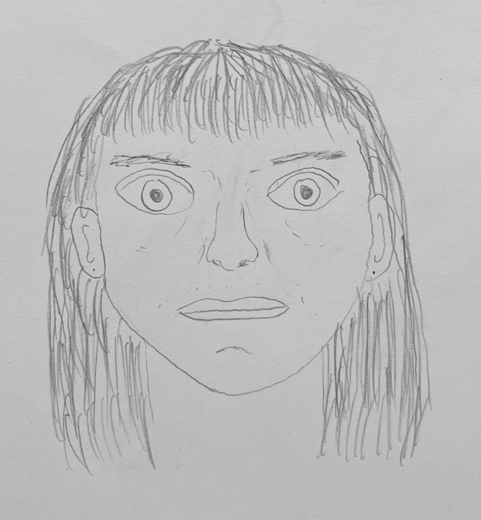 Portrait of P drawn from memory on October 13, 2025