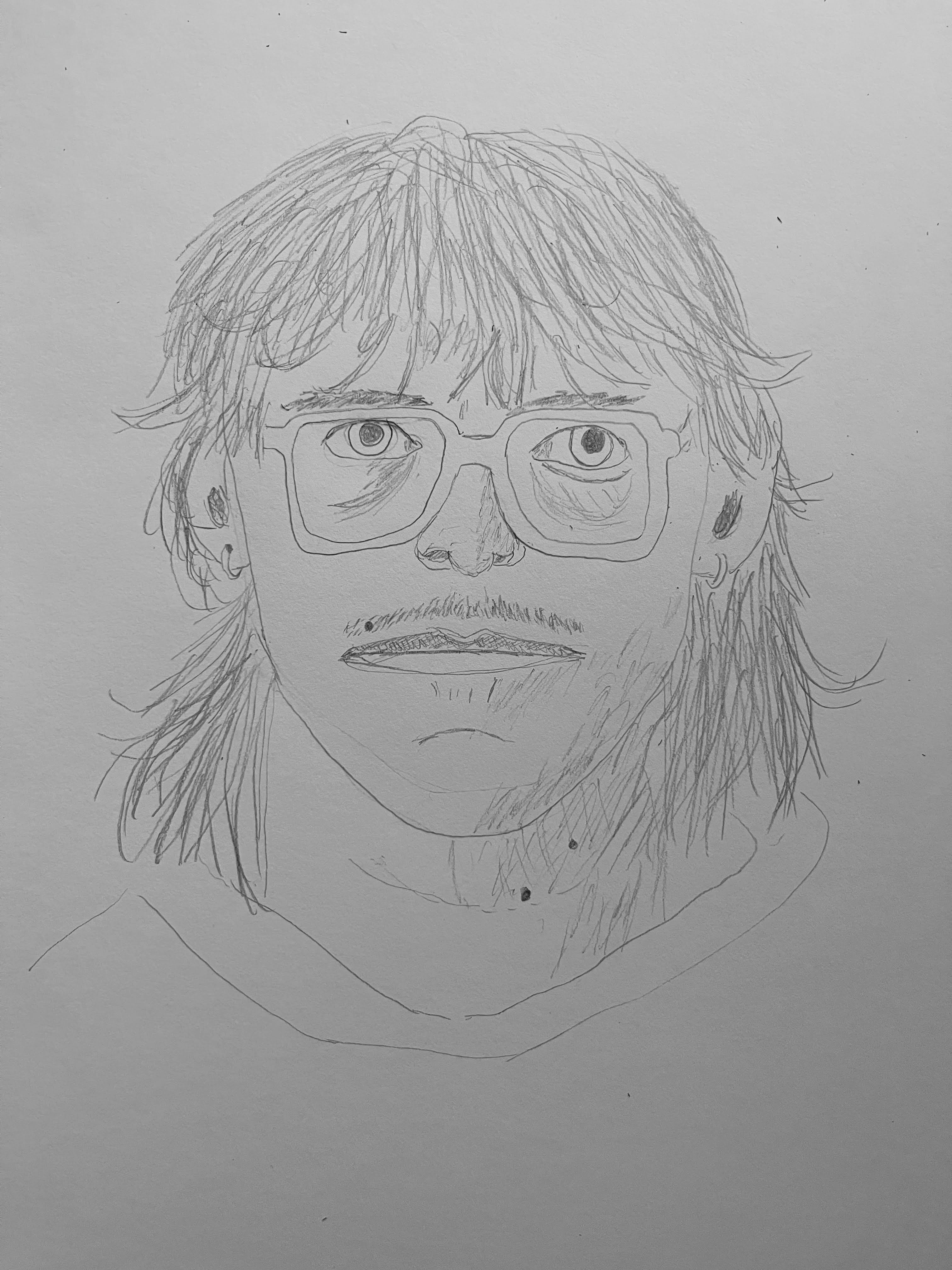 Self-portrait warm-up from October 10, 2025
