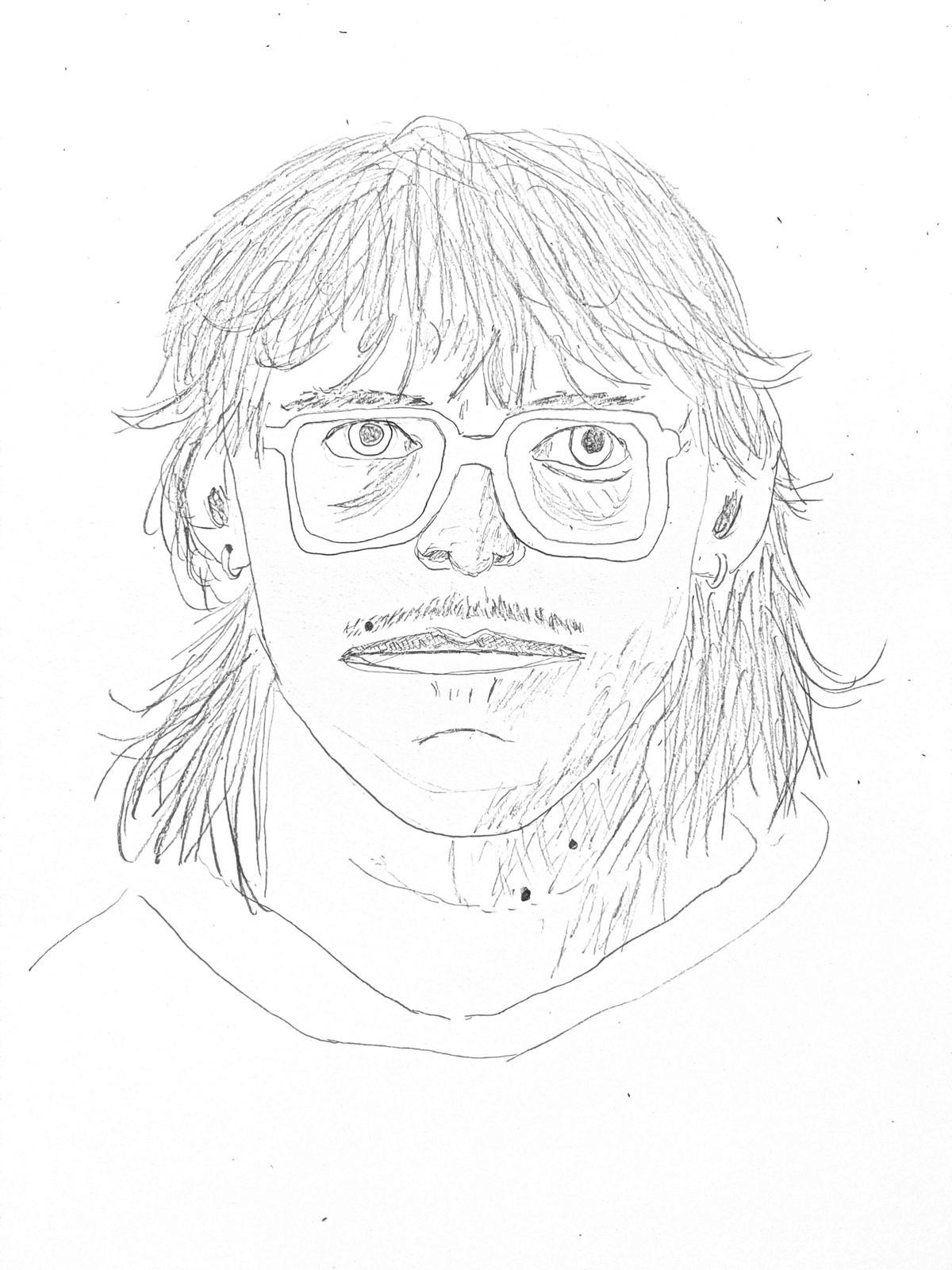 Self-portrait warm-up from October 10, 2025