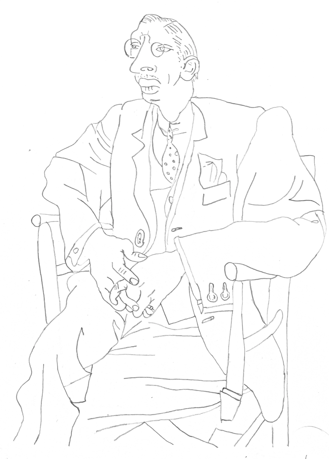 Upside-down Stravinsky drawing on October 17, 2025
