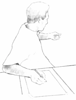 Demonstration of pure contour drawing technique