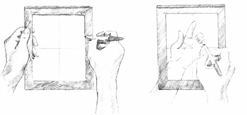 Demonstration of modified contour drawing technique
