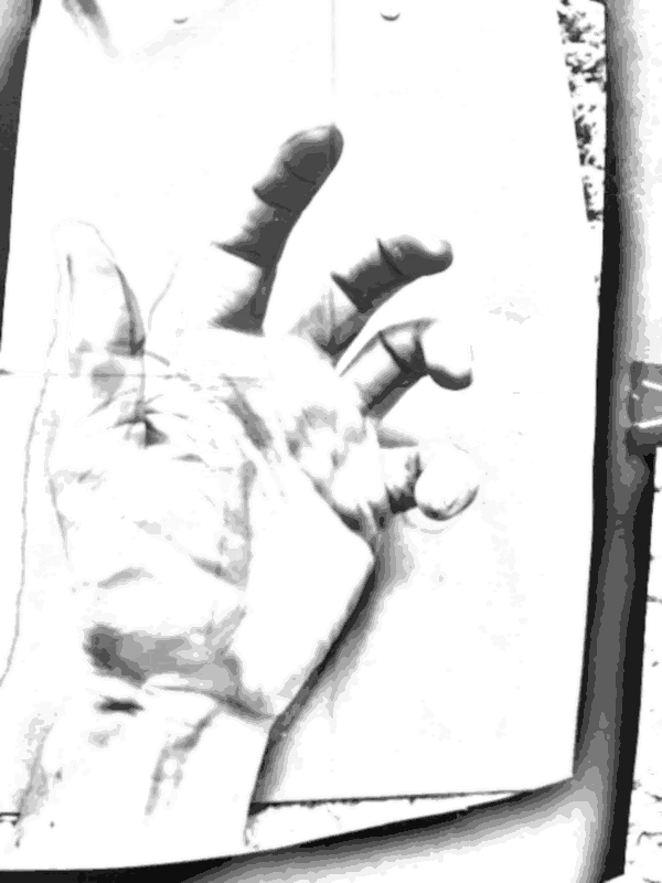 My modified contour drawing of my hand