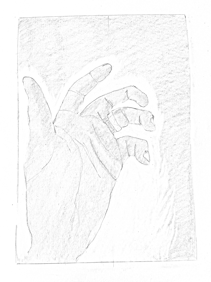 Final toned paper hand drawing