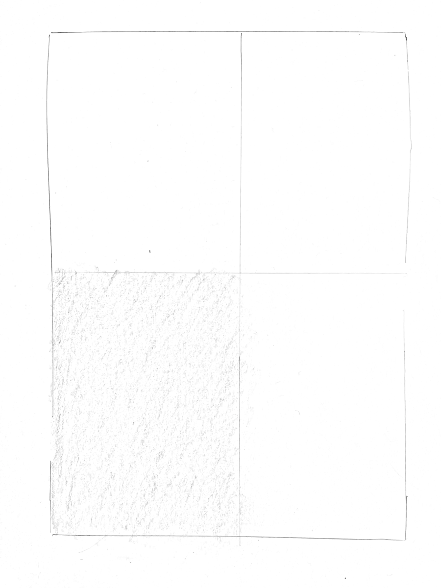 Modified contour drawing with toned paper study 1