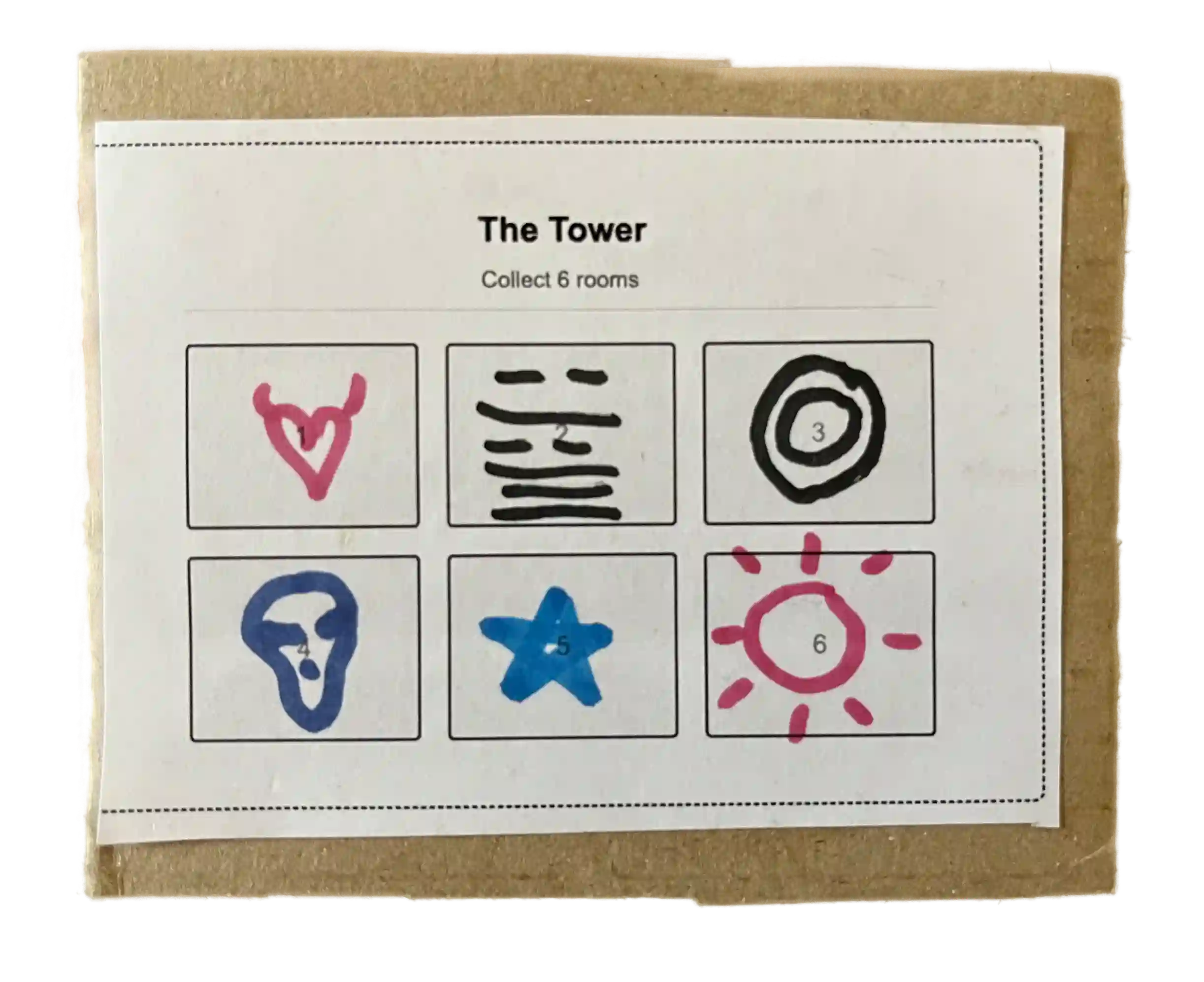 Collection of unique stamps from each room experience